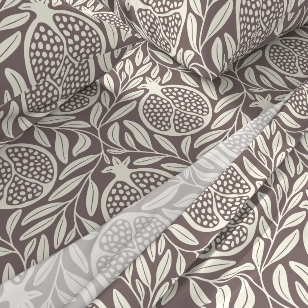 Block Print Pomegranates Art Nouveau Full Sheet Set - Cinnamon Slate alternate view