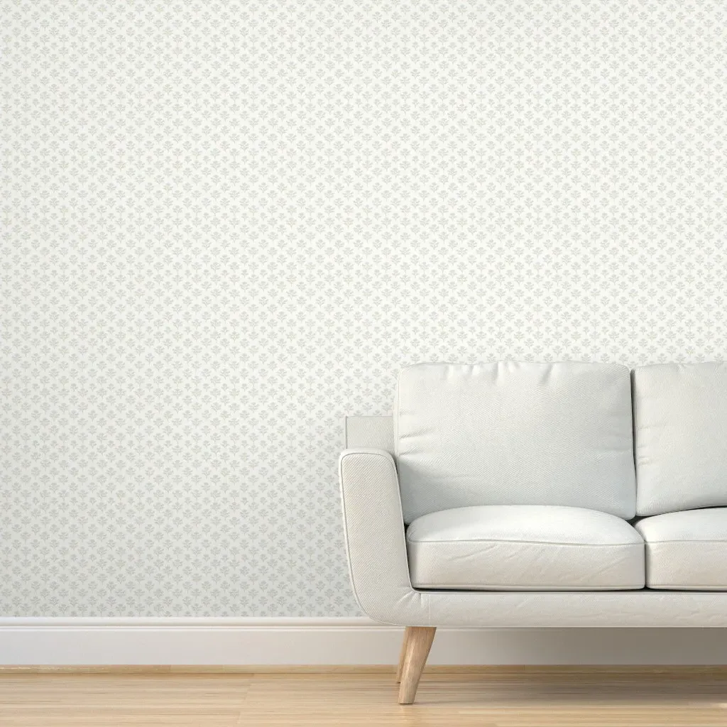 Block Print Sprig Peel and Stick Wallpaper - Seafoam, Removable product