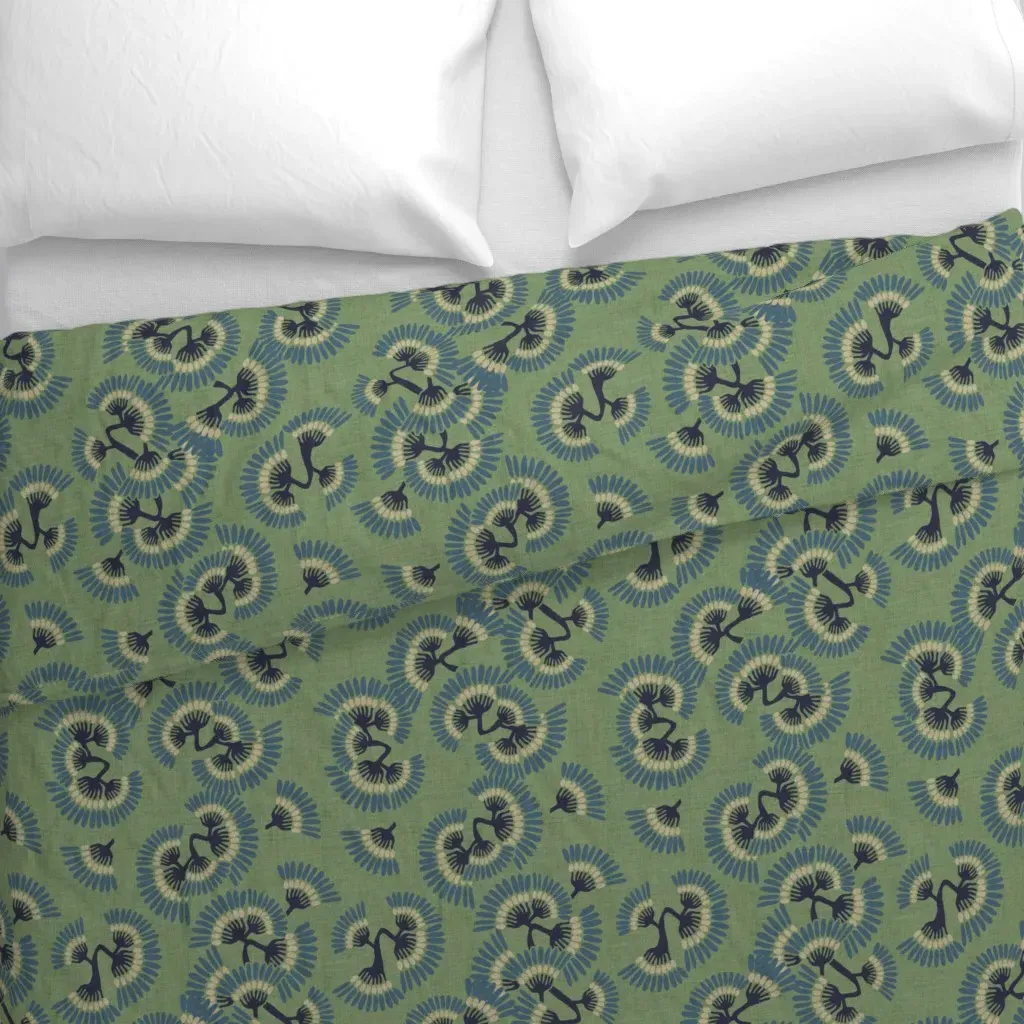 Bloem Floral Toss Duvet Cover - Sage Green alternate view