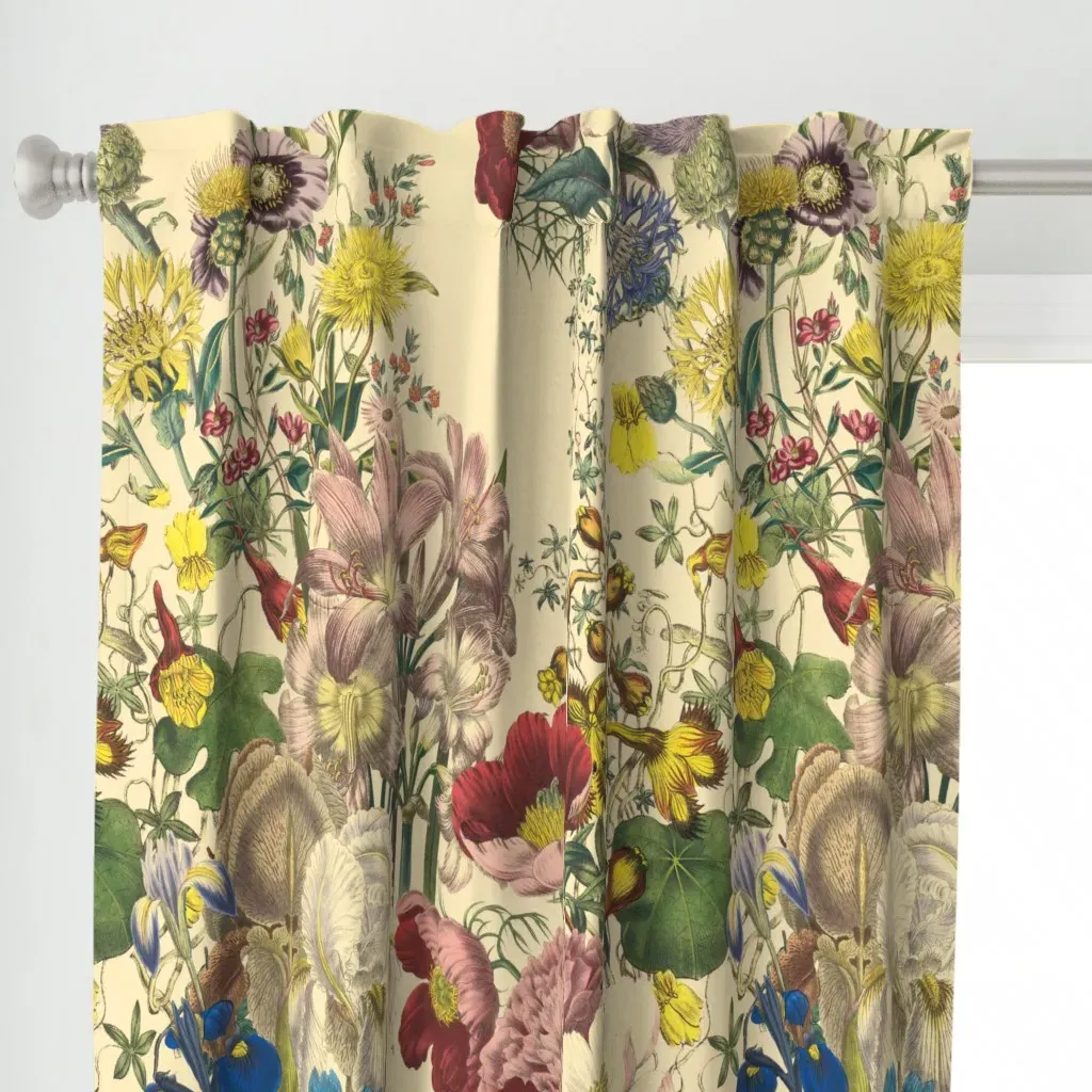 Bloomin' Lovely Trianon Curtain Panel - Red alternate view