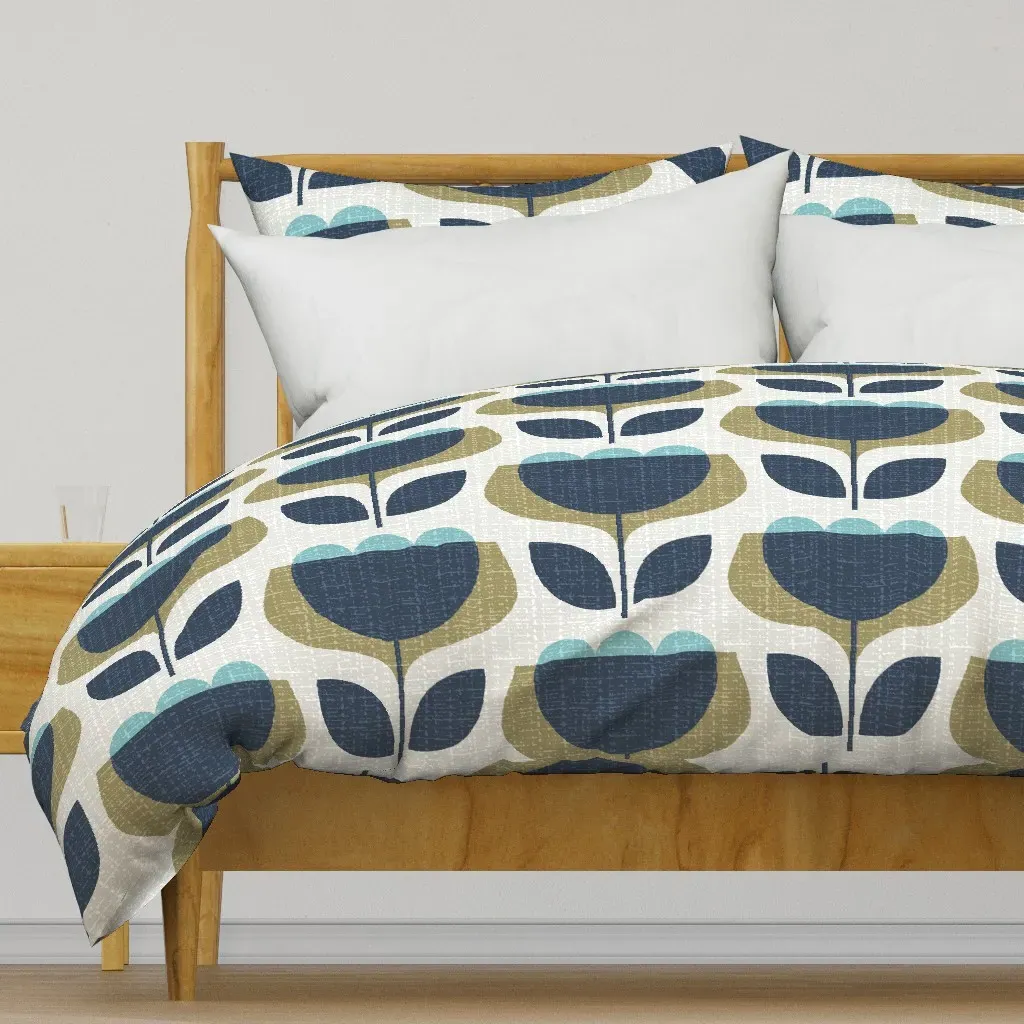 Blooming Duvet Cover - Navy Blue product
