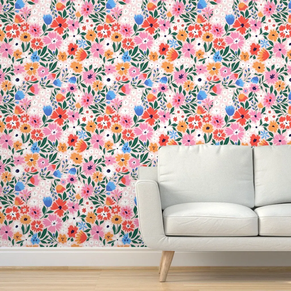 Blooming Lovely Peel and Stick Wallpaper - Pink product