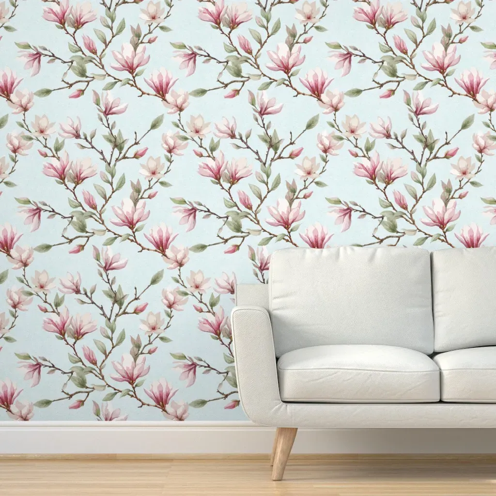Blooming Magnolia Peel and Stick Wallpaper - Pink product