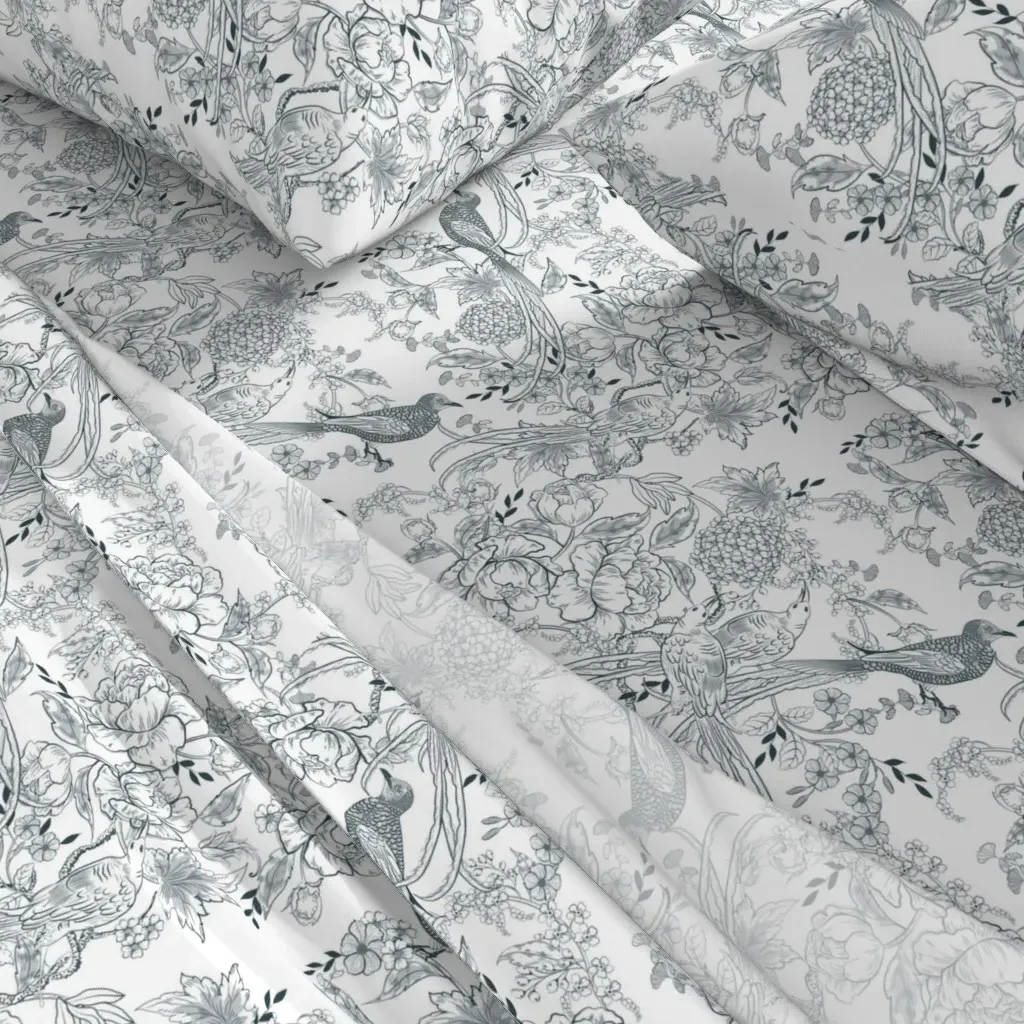 Blossom Stories Cal King Sheet Set - Gray alternate view
