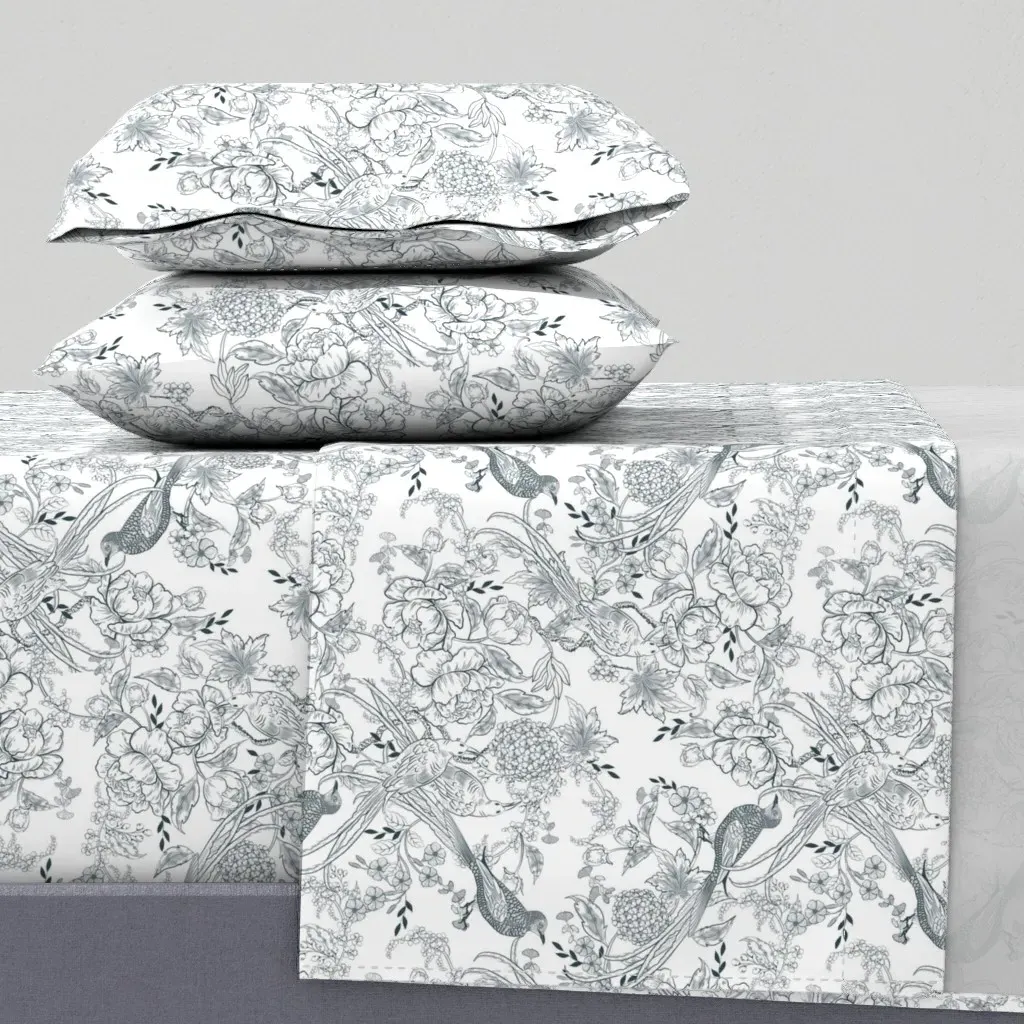 Blossom Stories Cal King Sheet Set - Gray product