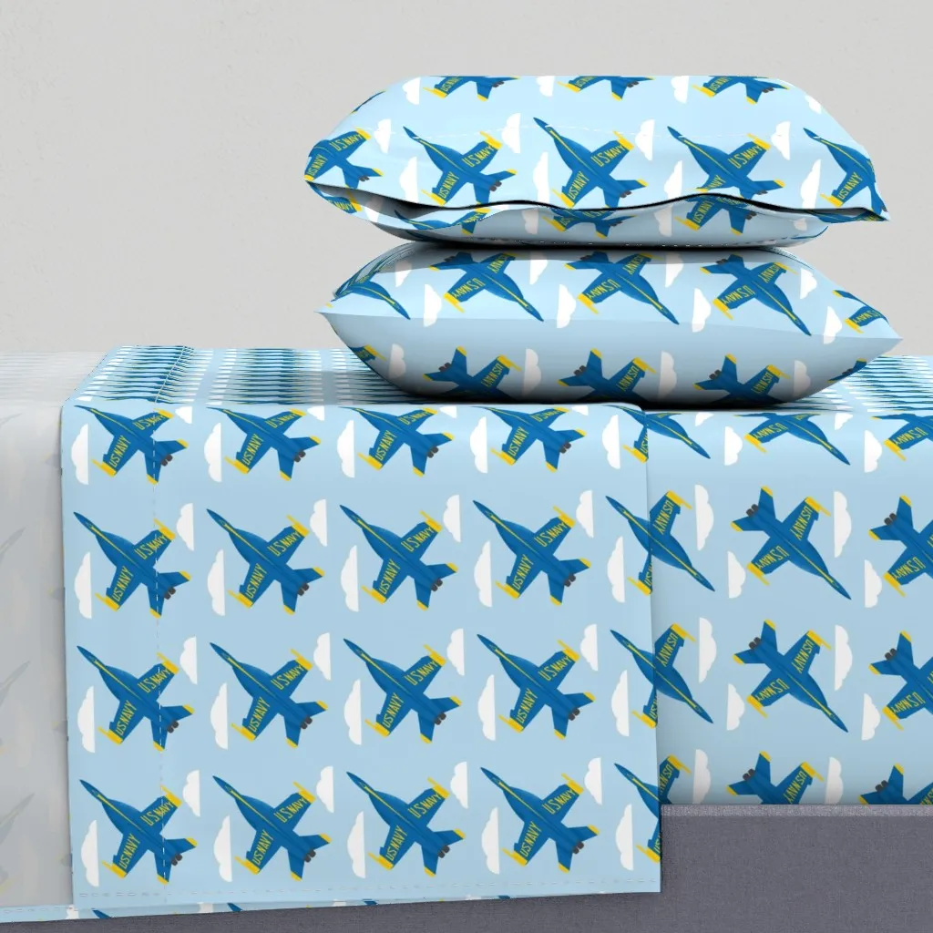 Blue Angels Twin Sheet Set - Blue product