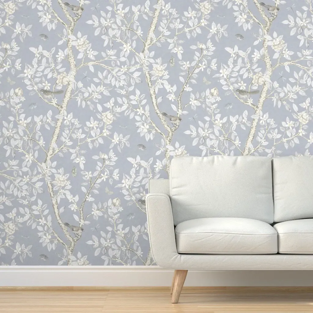 Blue Hills Elsies Garden Peel and Stick Wallpaper - Light Blue product