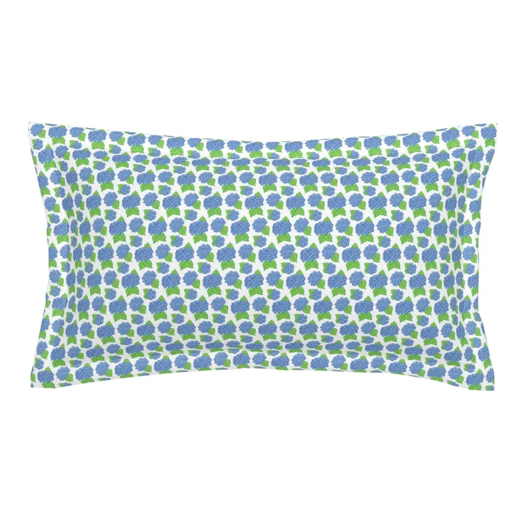 Blue Hydrangeas Small King Pillow Sham - Periwinkle Blue product