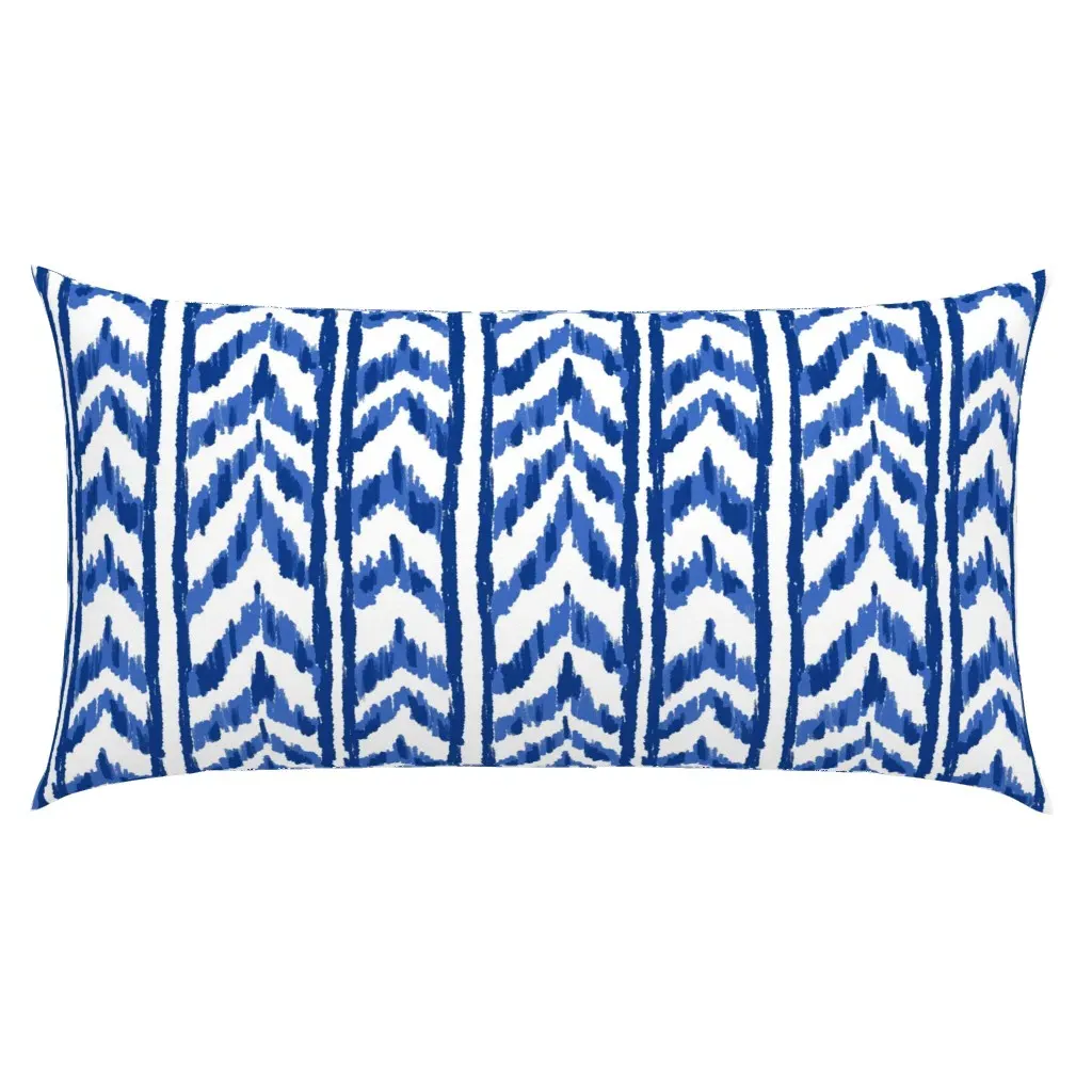 Blue & Indigo Ikat Pattern King Pillow Sham - Indigo product