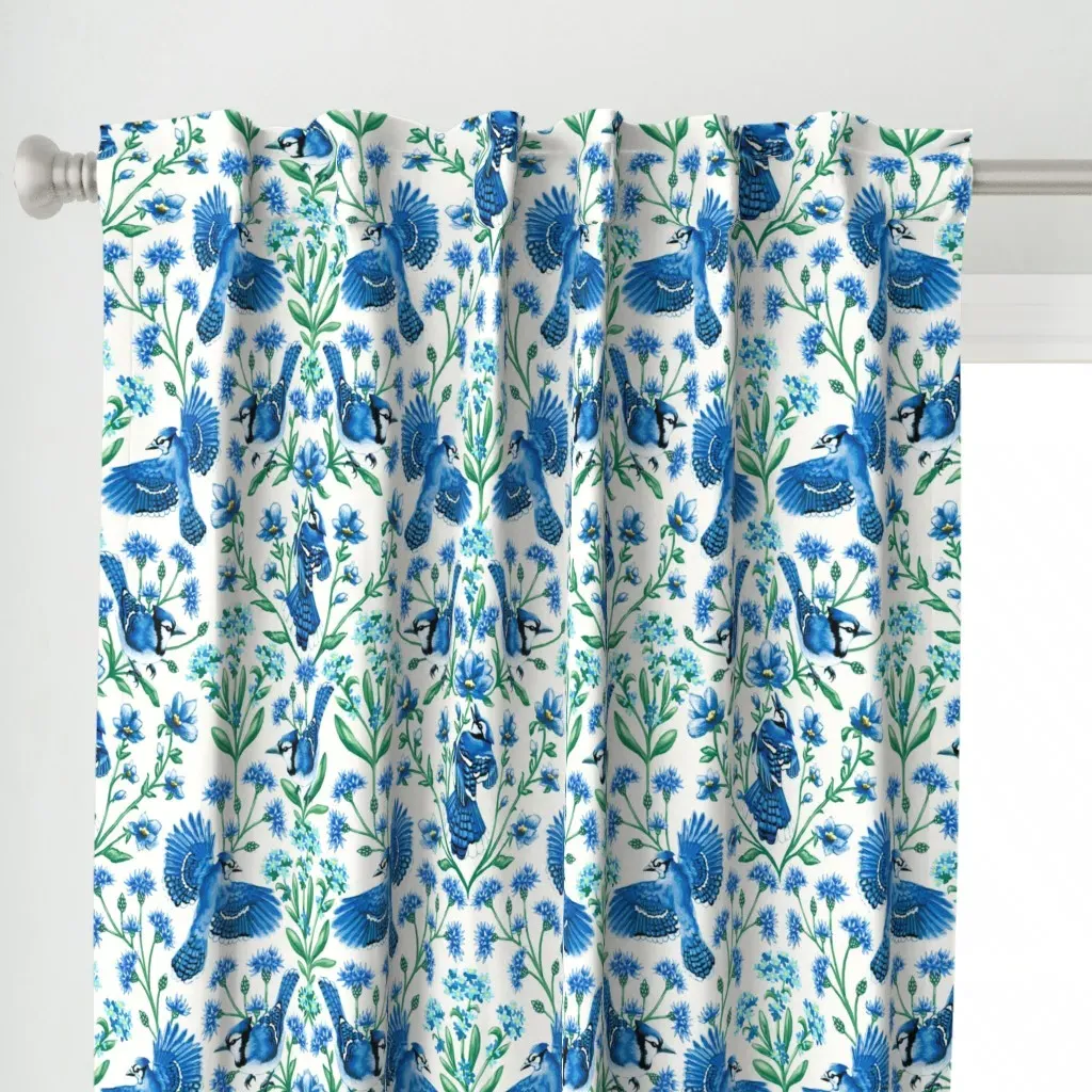 Blue Jays Curtain Panel - Blue alternate view