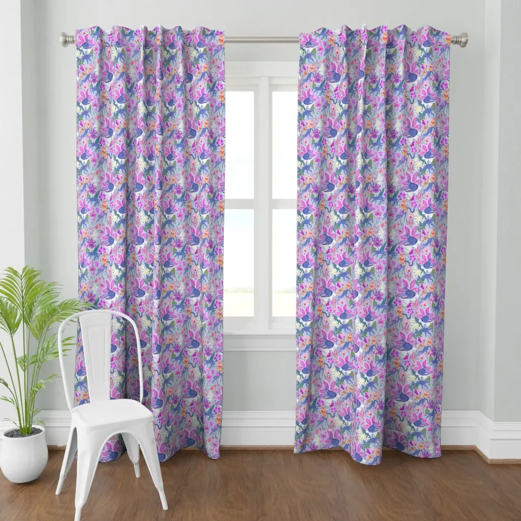 Blue Leopards Curtain Panel - Purple product