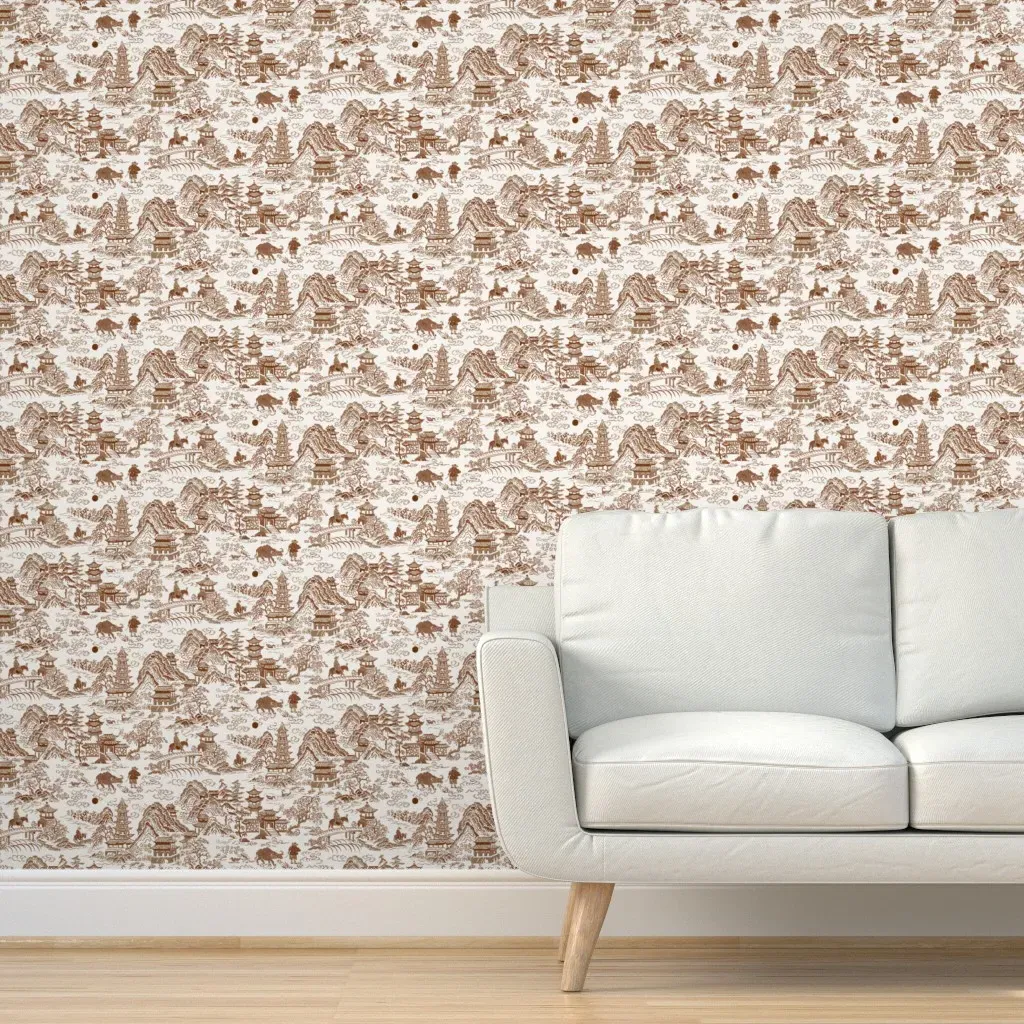 Blue Mountain Hazelnut Peel and Stick Wallpaper - Brown product