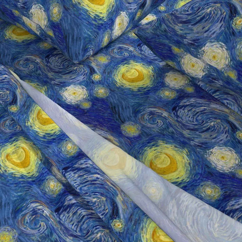Blue Night Sky Van Gogh Full Sheet Set - Blue alternate view