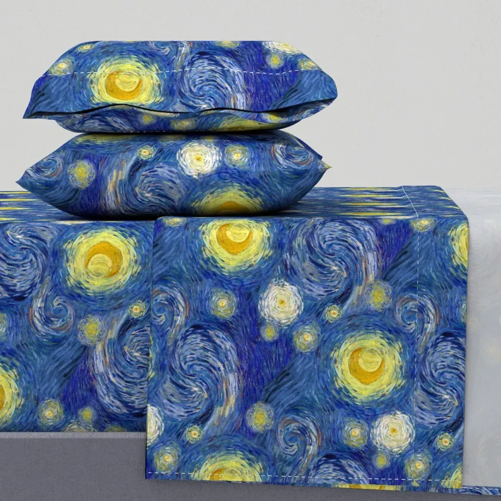 Blue Night Sky Van Gogh Full Sheet Set - Blue product