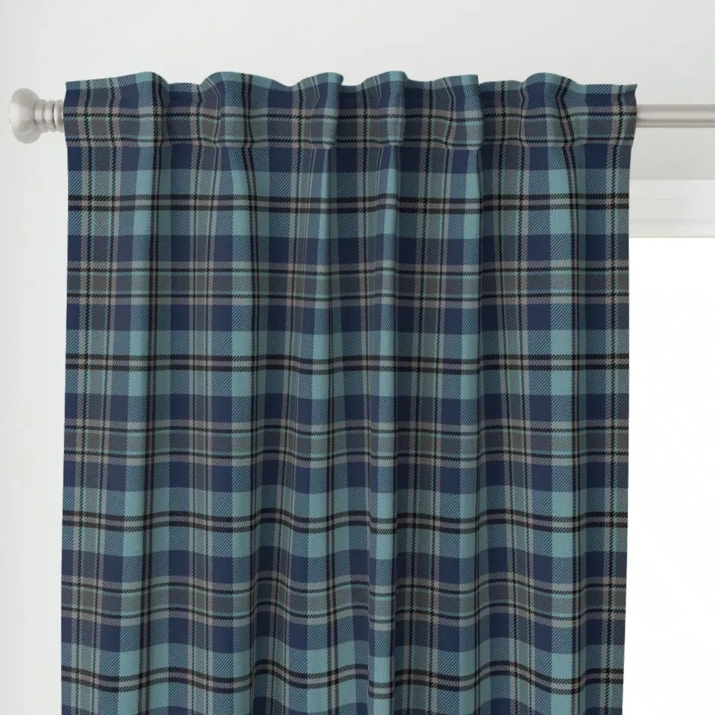 Blue Plaid 2-Panel Curtain Set - Blue alternate view