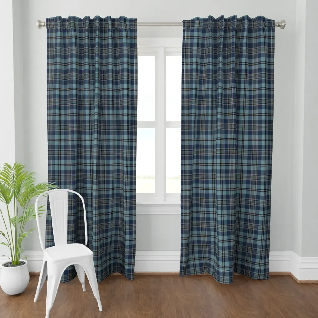 Blue Plaid 2-Panel Curtain Set - Blue product