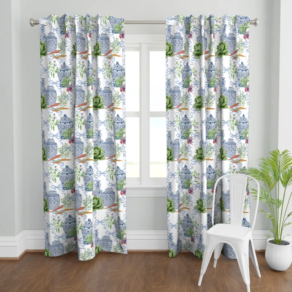 Blue Ribbon Curtain Panel - Blue product