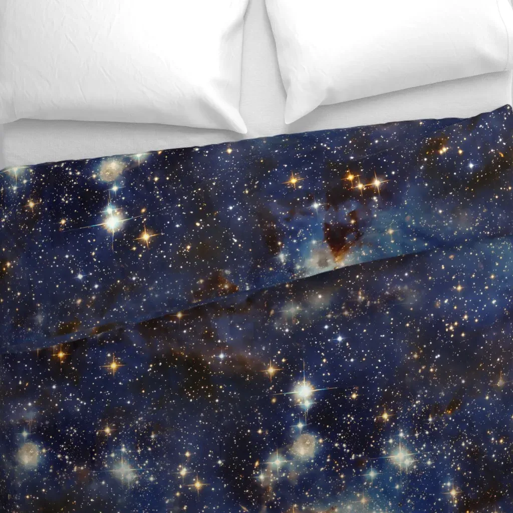 Blue Sky River-Wall Duvet Cover - Dark Blue alternate view