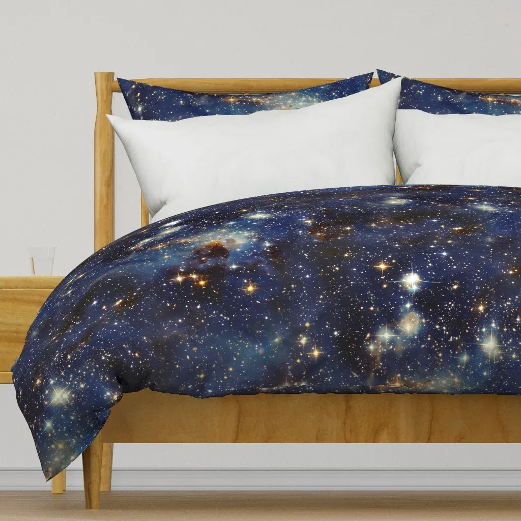 Blue Sky River-Wall Duvet Cover - Dark Blue product