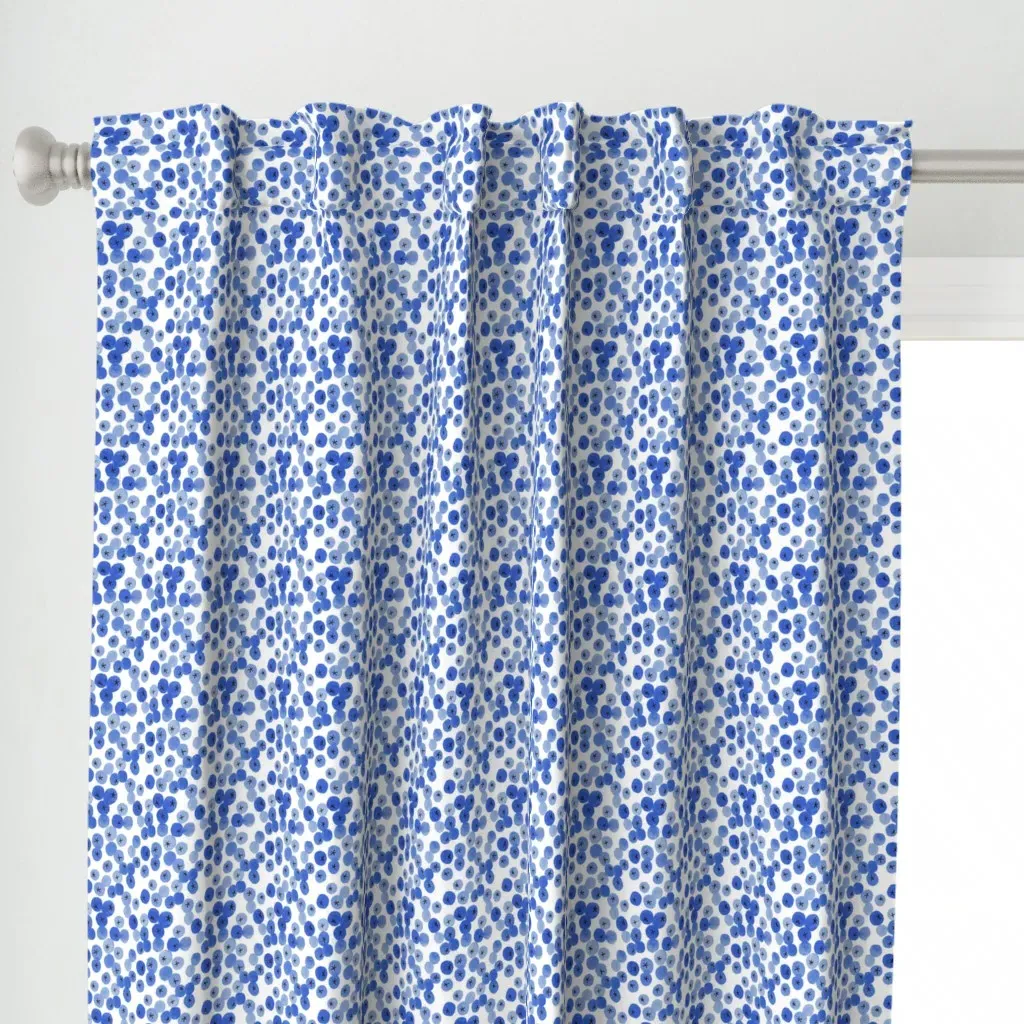 Blueberry Curtain Panel - Blue alternate view