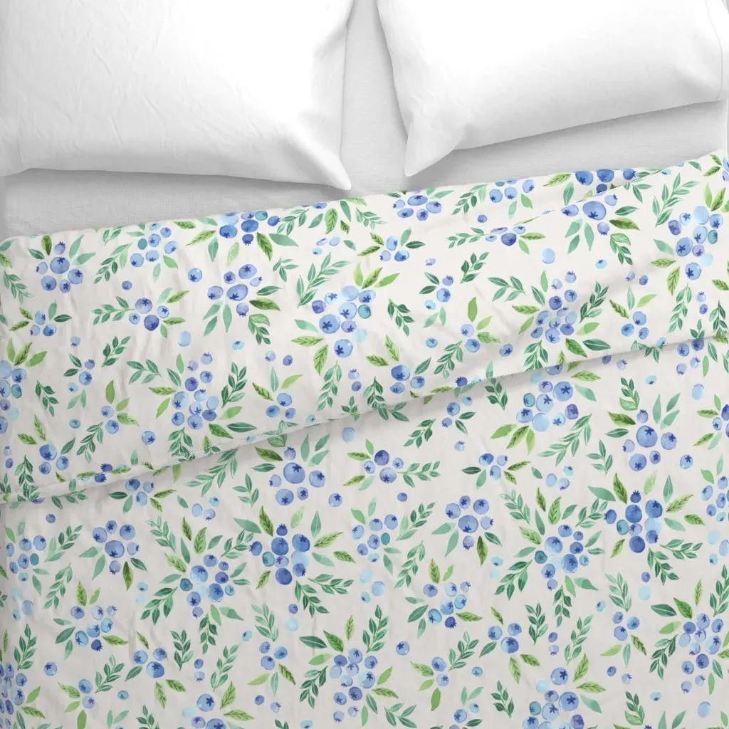 Blueberrybushes Duvet Cover - Blue alternate view