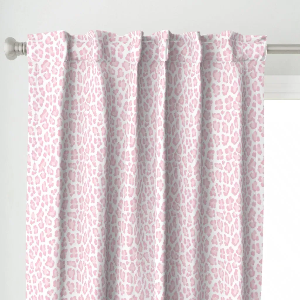 Blush Leopard Print Curtain Panel - Pink alternate view