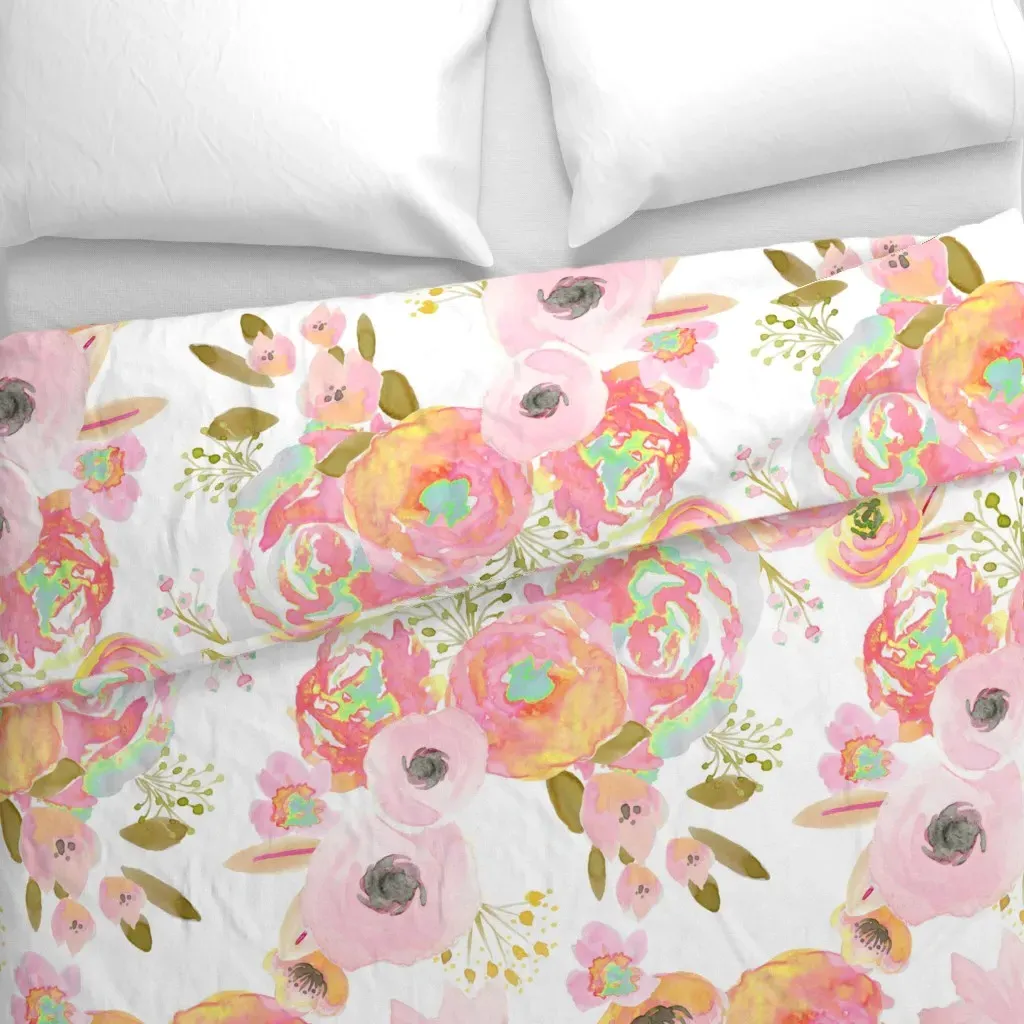 Blush Rainbow Jumbo Duvet Cover - Pink alternate view