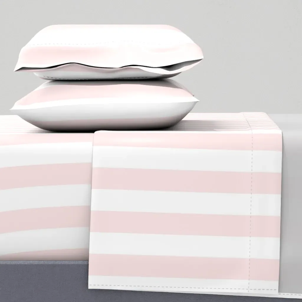 Blush Stripe Full Sheet Set - White product
