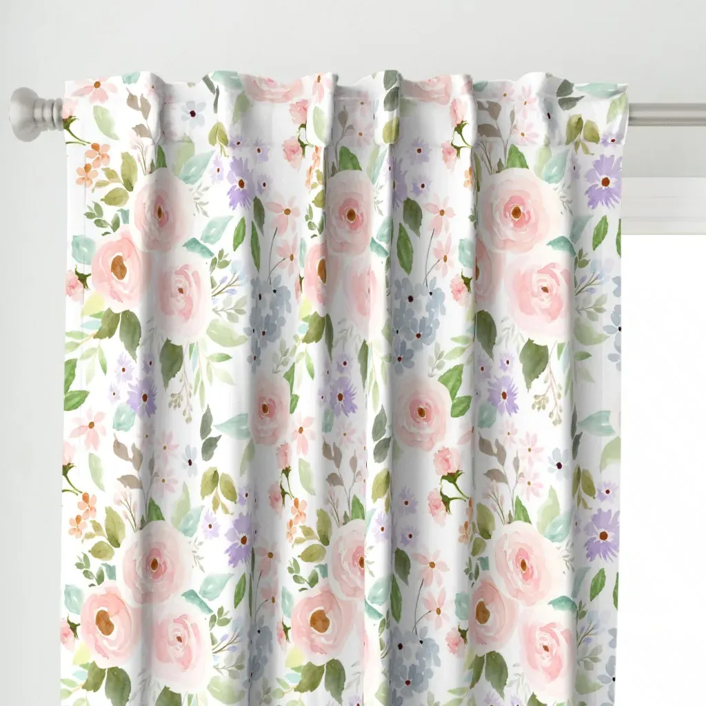 Blushcrest Floral Jumbo Curtain Panel - Pink alternate view