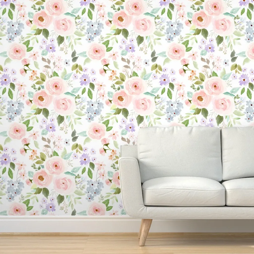 Blushcrest Floral Peel and Stick Wallpaper - Pink product