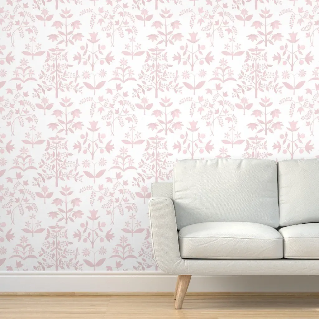Blythe Ballet Slipper Peel and Stick Wallpaper - Blush Pink product