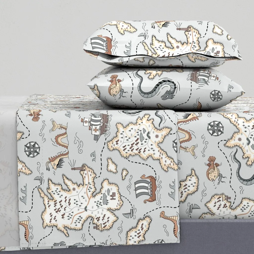Board Game Fantasy World Cartography Map Full Sheet Set - Beige product