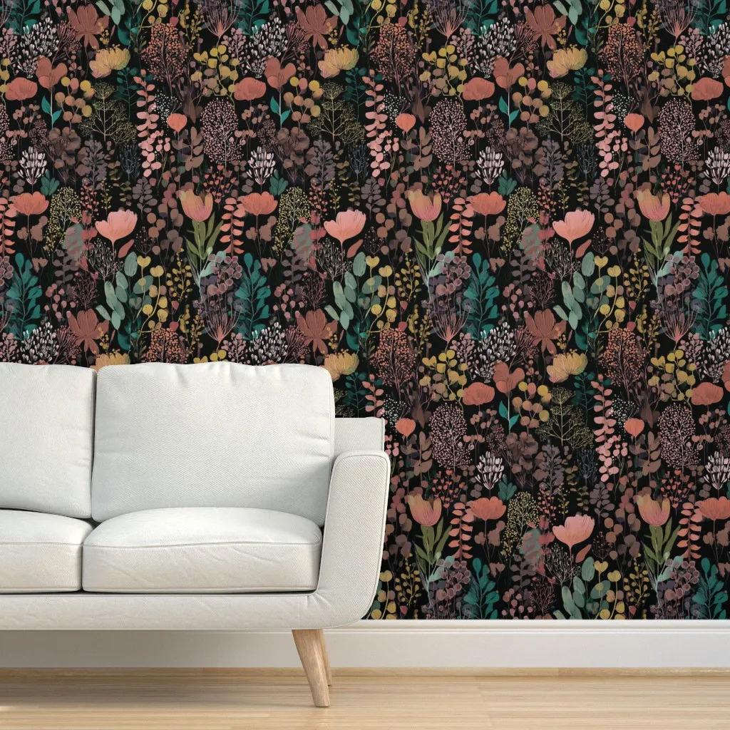 Boatnical Tapestry Peel and Stick Wallpaper - Peach product