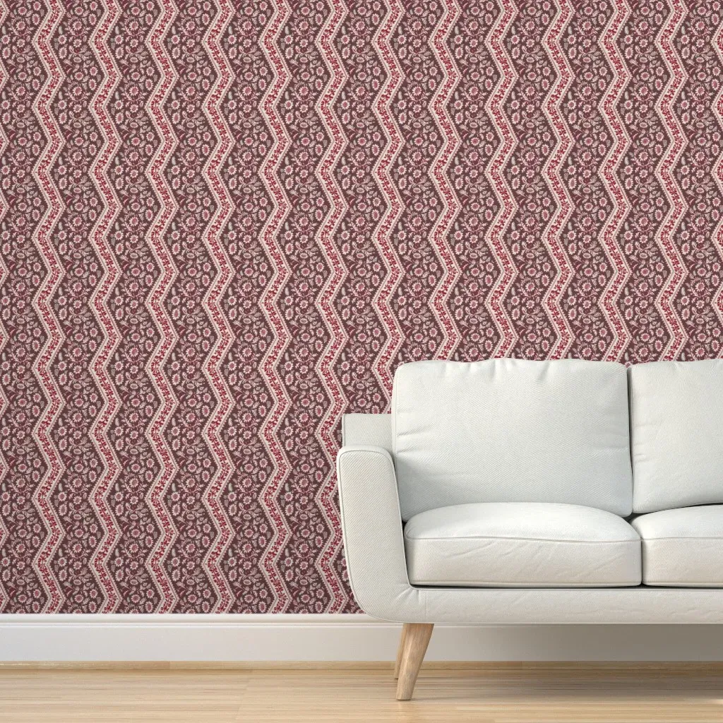 Boddicott On Anna Peel and Stick Wallpaper - Crimson product