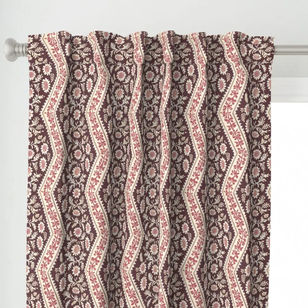 Boddicott On Anna Single Curtain Panel - Burgundy alternate view