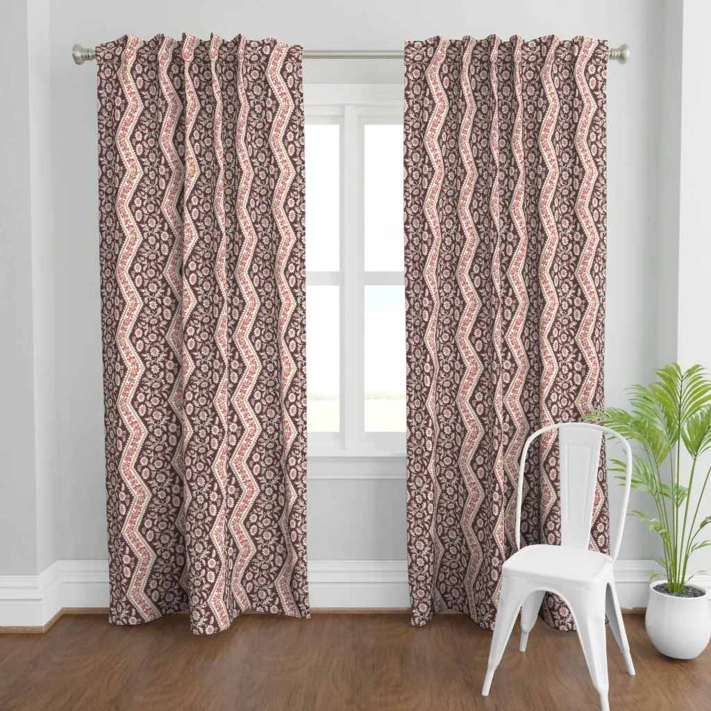 Boddicott On Anna Single Curtain Panel - Burgundy product
