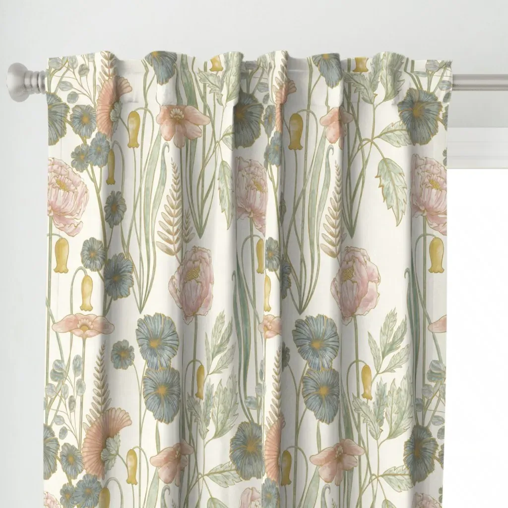 Bohemian Garden Curtain Panel - Pink alternate view