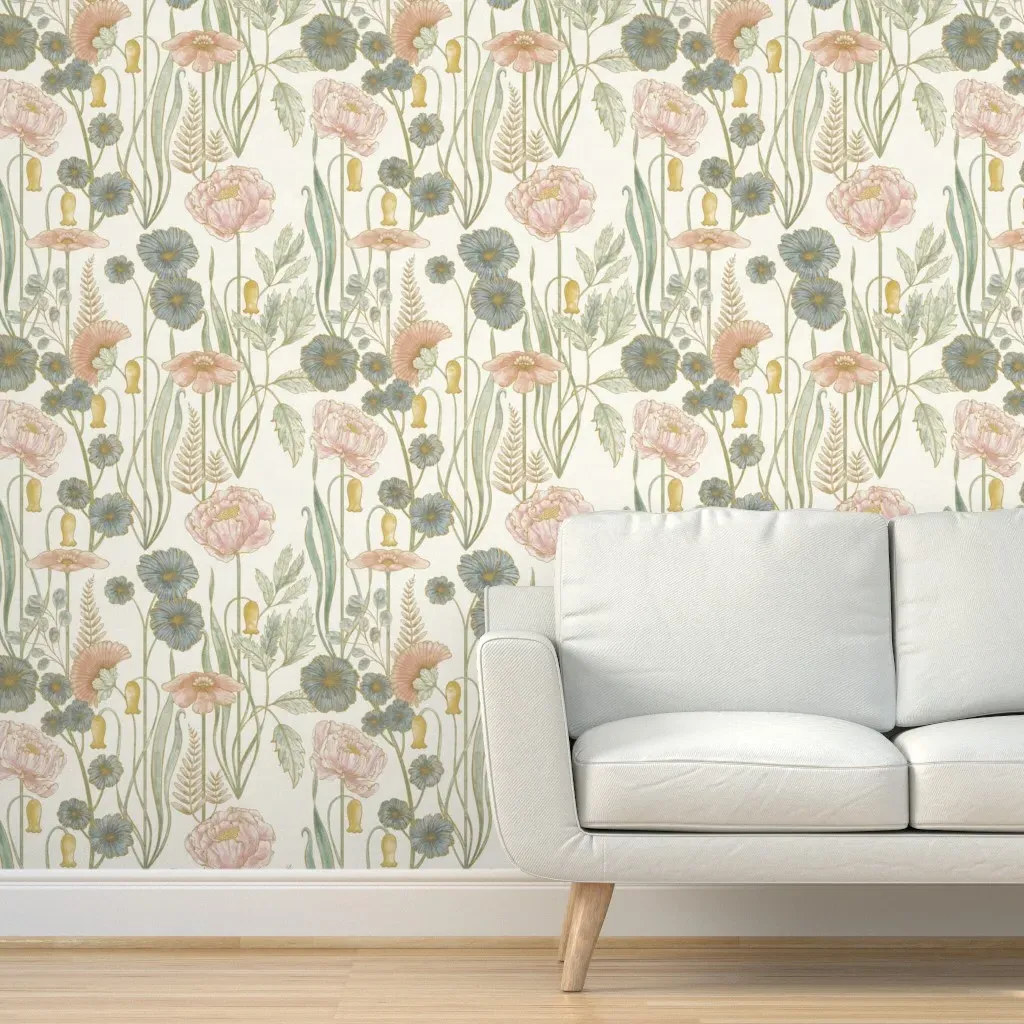 Bohemian Garden Peel and Stick Wallpaper - Pink product