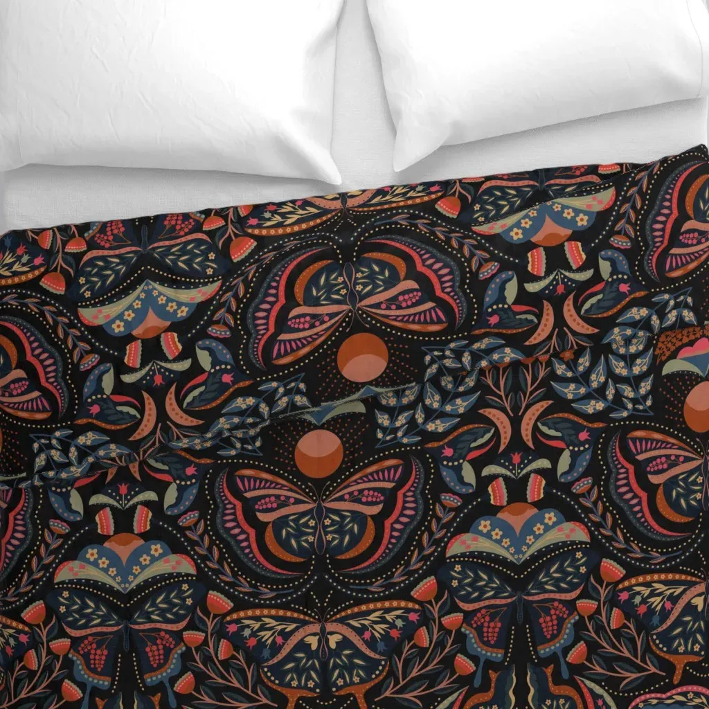 Bohemian Nature Duvet Cover - Dark Teal alternate view