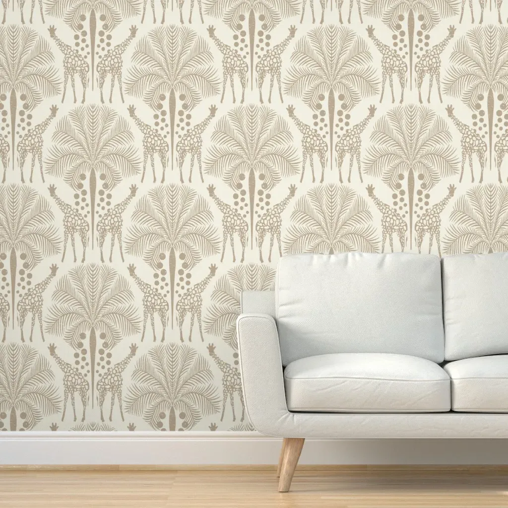 Bohemian Safari Giraffe Peel and Stick Wallpaper - Cream product