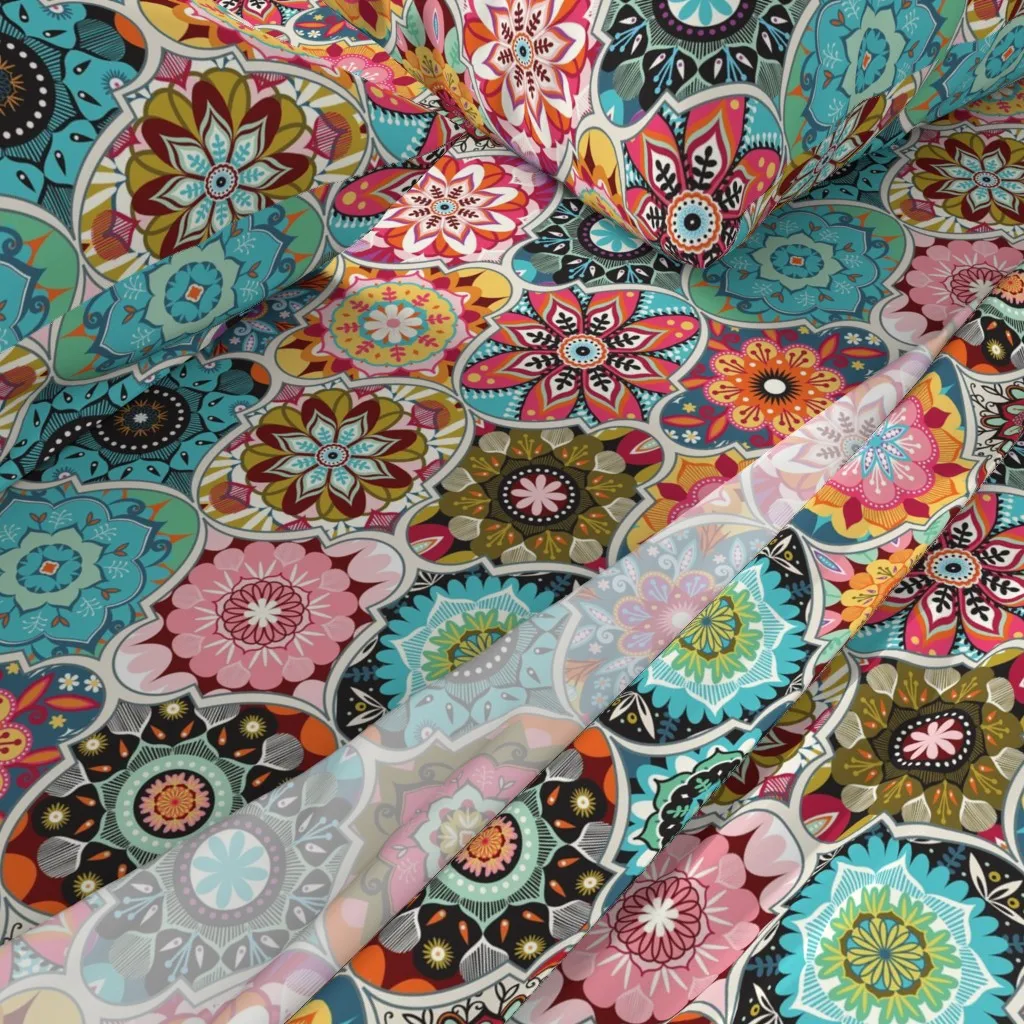 Bohemian Summer Queen Sheet Set - Teal alternate view
