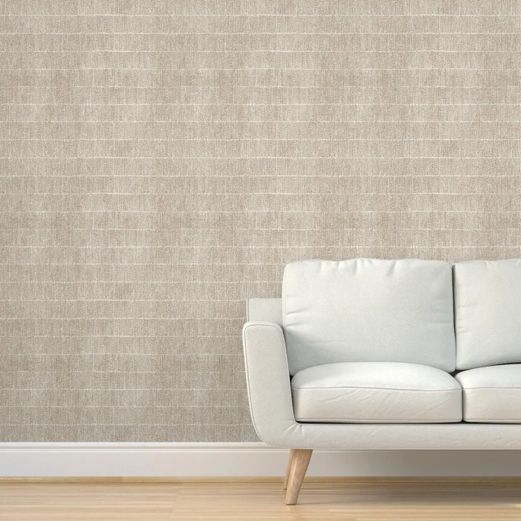 Boho Abstract Weave Stripe Peel and Stick Wallpaper - Beige product