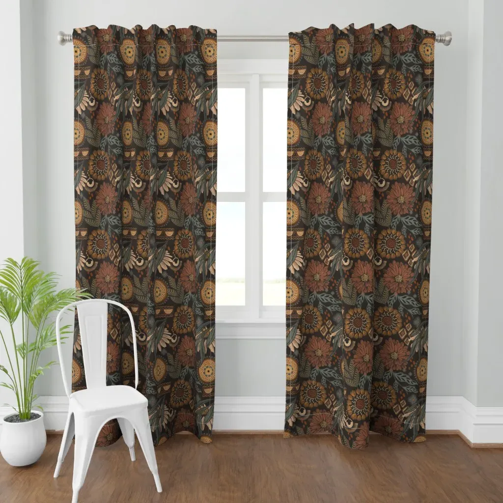 Boho Bliss Large Curtain Panel - Dark Brown product