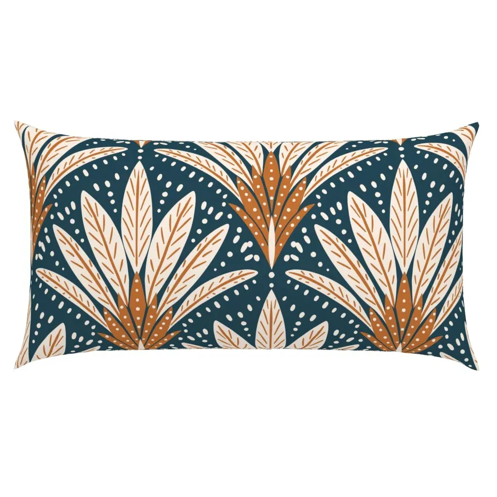 Boho Floral Scallop Leaves King Pillow Sham - Beige product