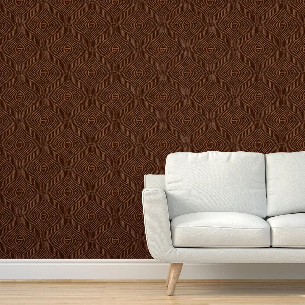 Boho Geometric Ogee Peel and Stick Wallpaper - Brown product