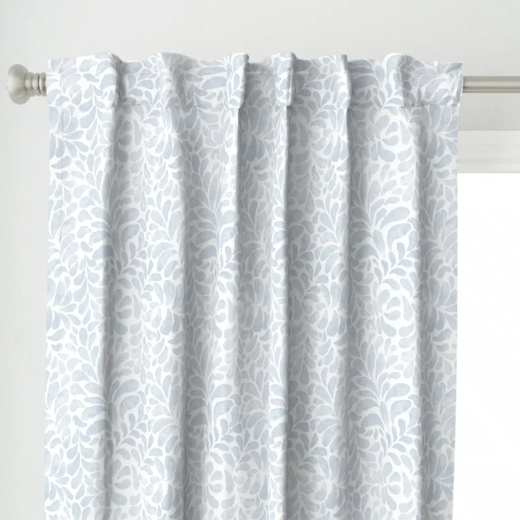 Boho Jungle Light Curtain Panel - Dusty Blue alternate view
