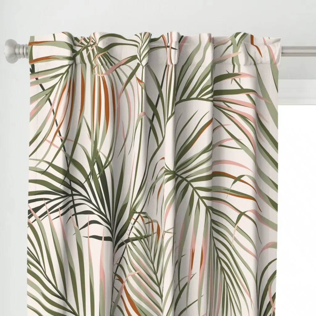 Boho Palms Curtain Panel - Sage Green alternate view