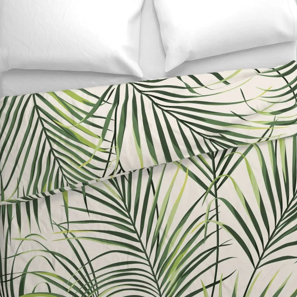 Boho Palms Duvet Cover - Green alternate view