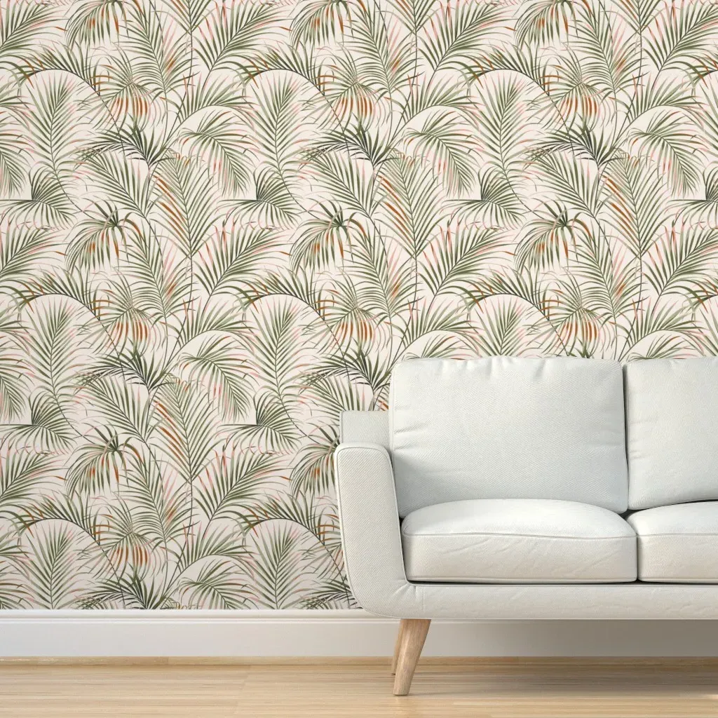 Boho Palms Peel and Stick Wallpaper - Sage Green product