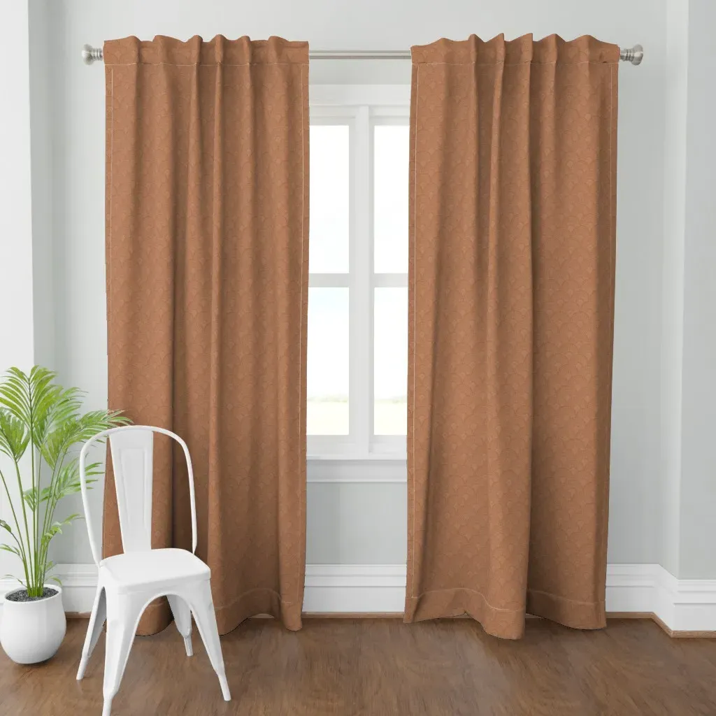 Boho Scales Curtain Panel - Terracotta product